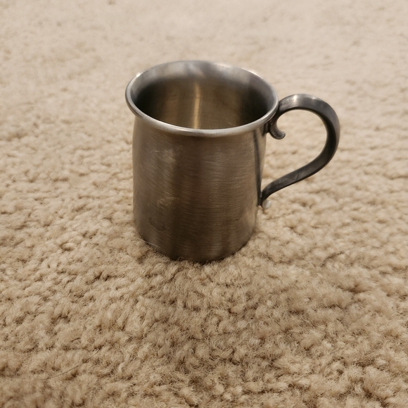 Brooks Lexington Va Silver Cup Mug Hand Wrought Pewter - Picture 2 of 4